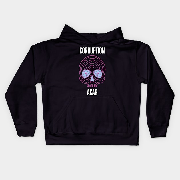 ACAB Police Corruption Death Maze Kids Hoodie by aaallsmiles